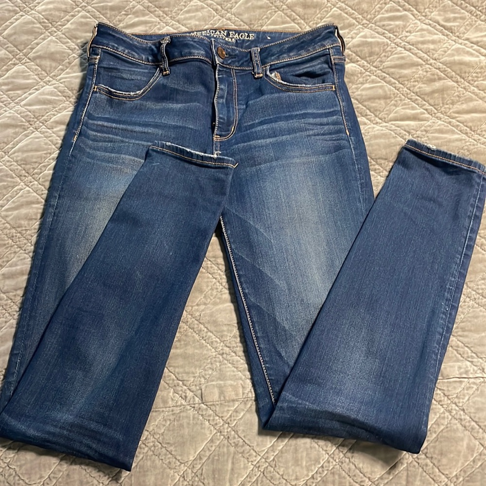 AE Blue Jeans without Rips